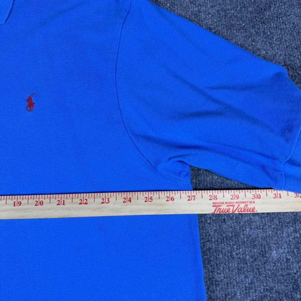 Polo Ralph Lauren Mens 2XLT Tall Blue Short Sleeve Pique Cotton Polo Shirt